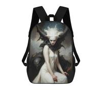 sinyumoney Gothic Lilith Mochila Impermeable Para Ordenador Portátil Para Niños/niñas/adolescentes 17inch