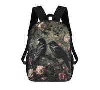 sinyumoney Gothic Raven Wall Mural Mochila Escolar Impresa En 3D 17inch Mochilas De Moda Para Niños, Mochilas Escolares Para Niños De Primaria Y Secundaria