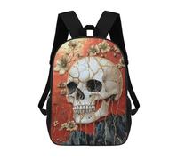 sinyumoney Gothic Skull Wall Art Decor-2 17inch Mochila Escolar Impresa En 3D Para Niños, Mochila Escolar Informal De Moda, Mochilas De Viaje Para Niños Y Estudiantes.