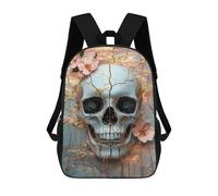 sinyumoney Gothic Skull Wall Art Decor-3 Mochilas Infantiles Impresas En 3D De 17 Pulgadas. Mochila Escolar Informal Impresa En 3D Para Niños De Primaria Y Secundaria.