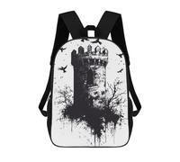 sinyumoney Gothic Tower with Crows Mochila De Moda Para Papelería, Impermeable, Informal, Para Hombres, Mujeres Y Adolescentes 17inch