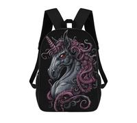 sinyumoney Gothic Unicorn with Tentacles Mochilas Escolares Impresas En 3D, Mochila Escolar Informal Para Niños, Mochila Escolar De Moda Para Estudiantes De Secundaria 17inch
