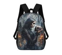 sinyumoney Gothic Woman Holding Skull Painting-1 Mochila Escolar, Mochila Para Portátil, Mochila Para Niños/niñas/adolescentes 17inch