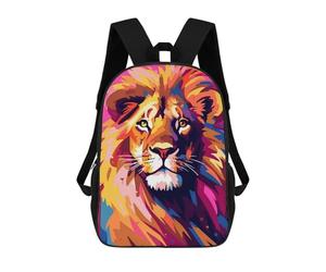 sinyumoney Graceful Lion Pop Art Art Mochila Escolar Infantil Impresa En 3D, Mochila Informal De Moda Para Niños, Mochila De Viaje De Alta Capacidad Para Libros Para Niños 17inch