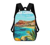 sinyumoney Gran Canaria Canary Island Mochila Infantil Para Niñas Y Niños, Mochila De Día, Escuela Primaria, Perfecta Para La Vuelta Al Cole O Educación Física, Regalos Y Viajes 17inch