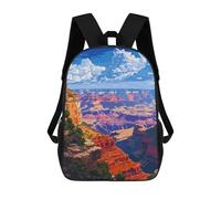 sinyumoney Grand Canyon Pixel Art Mochila Impresa En 3D Para Niños, Mochila Escolar, Mochilas De Viaje Para Niños, Bolsas De Libros De Alta Capacidad, Mochila Infantil 17inch