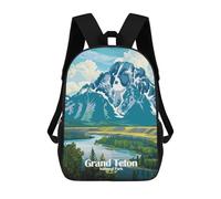 sinyumoney Grand Teton National Park Illustration Mochila Escolar Impresa En 3D Para Niños 17inch Mochilas Para Niños Y Niñas, Mochilas Escolares Para Niños, Mochilas De Viaje