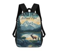 sinyumoney Grand Teton National Park Mochila Infantil, Mochila Escolar Para Niños, Mochila Escolar Infantil Con Estampado 3D De Dibujos Animados, Mochila De Gran Capacidad Para Niños Y Niñas 17inch