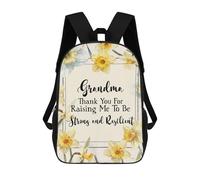 sinyumoney Grandma Thank You Floral Appreciation Mochila De Viaje Para La Universidad, Mochilas Para Adolescentes, Chicas, Chicos, Mujeres Y Hombres 17inch