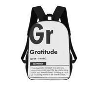 sinyumoney Gratitude Definition - Inspirational Manifestation Mochila Escolar Grande Y Ligera, Mochila Informal Para El Campus, Actividades Al Aire Libre, Viajes Y Deportes 17inch