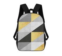 sinyumoney Gray And Gold Art 07 Mochila Con Bolsillo Mochilas Impresas En 3D, Mochilas De Viaje, Mochilas Para Libros, Mochila Escolar Para Niños 17inch
