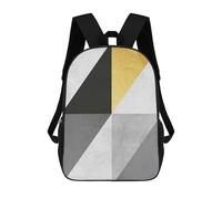 sinyumoney Gray And Gold Art 08 Mochila Escolar Para Niñas Y Niños, Mochilas De Gran Capacidad, Mochilas Ligeras Para Niños Y Estudiantes 17inch