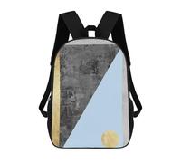 sinyumoney Gray And Gold Art C Mochilas Para Niños Mochila Escolar Mochila Escolar Impresa En 3D Para Niños Estudiantes De Primaria Y Secundaria 17inch