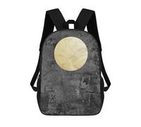 sinyumoney Gray And Gold Art F Mochila Infantil De Moda Divertida Mochila Escolar Para Niños Y Adolescentes Con Impresión 3D Para Niños 17inch