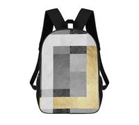 sinyumoney Gray And Gold Art G Mochila Escolar Infantil Impresa En 3D Para Niños, Mochilas De Viaje, Bolsas Para Libros, Mochila Escolar Infantil 17inch