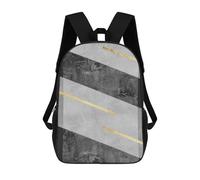 sinyumoney Gray And Gold Art J Mochila Impresa En 3D Para Niños, Mochila Escolar, Mochilas De Viaje Para Niños, Bolsas De Libros De Alta Capacidad, Mochila Infantil 17inch