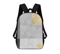 sinyumoney Gray And Gold Art K Mochila Escolar, Mochila Infantil Para Niños Y Adolescentes, Regalos, Mochilas De Día Con Impresión 3D, Mochila Escolar, Mochila Para Libros 17inch