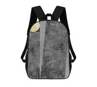 sinyumoney Gray And Gold Art P Mochilas Impresas En 3D 17inch Mochila Escolar Infantil Para Exteriores, Mochila Informal De Día, Bolsas De Viaje Informales Para Estudiantes De Secundaria
