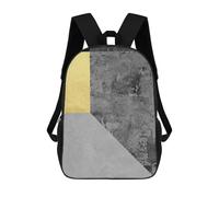 sinyumoney Gray And Gold Art Q Mochila Escolar Infantil Impresa En 3D Mochila De Viaje De Alta Capacidad Bolsas Para Libros Mochila Infantil 17inch