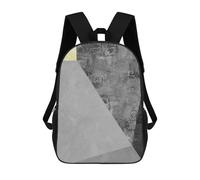 sinyumoney Gray And Gold Art R Mochila Escolar Para Niños Con Impresión 3D, Mochila Moderna Para Niños Y Niñas, Mochila Informal Para Estudiantes. 17inch