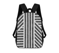 sinyumoney Gray Lines 5 Mochila Infantil, Mochila Escolar Impresa En 3D, Mochila Para Niños Y Niñas, Mochila Escolar Ajustable Para La Escuela Primaria 17inch