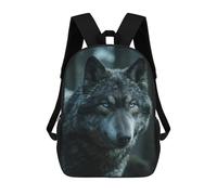 sinyumoney Gray Wolf Portrait Mochila Escolar Impresa En 3D 17inch Mochilas De Moda Para Niños, Mochilas Escolares Para Niños De Primaria Y Secundaria