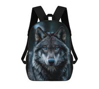 sinyumoney Gray Wolf with Blue Eyes Mochila De Negocios Para Portátil, Mochila Unisex Informal Para Niñas, Niños Y Adolescentes 17inch