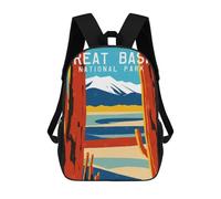 sinyumoney Great Basin Travel Poster Mochilas De 17 Pulgadas Para Niños, Mochilas Escolares Impresas En 3D Para Estudiantes De Primaria Y Secundaria, Para Niños Y Niñas.