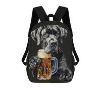 sinyumoney Great Dane Beer Mochila Escolar De Moda Para Estudiantes, Adecuada Para Niños Y Niñas, Mochila Informal Para Viajes Al Aire Libre, Esencial Para El Día A Día 17inch