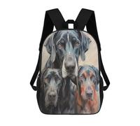 sinyumoney Great Dane Family Sketch Mochila Escolar Para Niñas Y Niños, Mochilas De Gran Capacidad, Mochilas Ligeras Para Niños Y Estudiantes 17inch