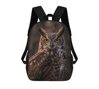 sinyumoney Great Horned Owl Portrait Mochilas Infantiles Impresas En 3D Para Niños. Mochilas De Viaje De Moda Para Niños. Mochila Escolar Para Estudiantes De Primaria Y Secundaria.