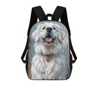 sinyumoney Great Pyrenees Dog Portrait Mochilas Para Niños Mochila Escolar De Moda Mochila Escolar Impresa En 3D Para Niños Estudiantes De Primaria Y Secundaria 17inch