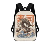 sinyumoney GREAT SUSHI DRAGON Mochila Escolar Mochilas Escolares Para Niñas Y Niños Mochila Con Bolsillo Mochila Escolar De Moda Para Niños 17inch