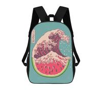 sinyumoney Great Wave of Watermelon Mochila Escolar Infantil Impresa En 3D Para Niños, Mochilas De Viaje De Alta Capacidad, Bolsas Para Libros, Mochila Escolar Infantil 17inch