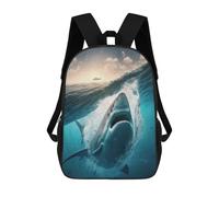 sinyumoney Great White Shark Attack Mochila Infantil, Mochila Escolar Impresa En 3D, Mochila Para Niños Y Niñas, Mochila Escolar Ajustable Para La Escuela Primaria 17inch