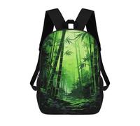 sinyumoney Green Bamboo Mochila Escolar Resistente Al Agua, Mochila De Viaje, Bolsa Para Computadora Para Hombres, Mujeres Y Adolescentes 17inch