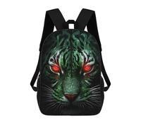 sinyumoney Green Black Tiger Animal Mochila Escolar Mochilas Escolares Para Niñas Y Niños Mochila Con Bolsillo Mochila Escolar De Moda Para Niños 17inch