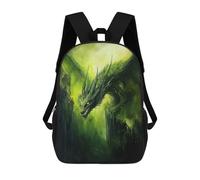 sinyumoney Green Dragon Painting Mochilas Impresas En 3D Para Niños, Mochila Escolar, Mochila Informal Para Exteriores, Mochila Informal De Moda Para Niños, Lindas Bolsas De Viaje 17inch