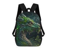 sinyumoney Green Dragon Portrait Mochila Escolar Secundaria Informal Para Viajes, Mochilas Para El Campus, Actividades Al Aire Libre Y Deportes 17inch
