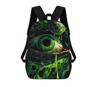 sinyumoney Green Eye Horror Poster -1 Mochila De Viaje Resistente Al Agua, Bolsa Para Computadora Para Adolescentes, Niñas, Niños, Mujeres Y Hombres 17inch