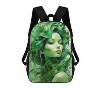 sinyumoney Green Goddess Mochila Escolar, Mochila Informal, Mochila De Día, Mochila Escolar, De Trabajo Y De Viaje Para Hombres, Mujeres Y Adolescentes. 17inch