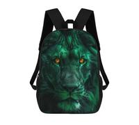 sinyumoney Green Lion King Image Mochila Escolar Resistente Al Agua, Mochila De Viaje, Bolsa Para Computadora Para Hombres, Mujeres Y Adolescentes 17inch