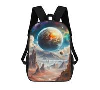 sinyumoney Green Planet Mochila Escolar Impresa En 3D 17inch Mochila Escolar Infantil Mochilas De Viaje Mochila Informal De Moda Para Niños Y Estudiantes