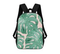 sinyumoney Green Tropical Leaves Mochila Infantil Para Niñas Y Niños, Mochila De Día, Escuela Primaria, Perfecta Para La Vuelta Al Cole O Educación Física, Regalos Y Viajes 17inch