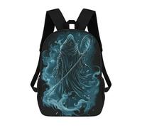 sinyumoney Grim Reaper Illustration Mochila Escolar Para Niños, Mochila Escolar Impresa En 3D Para Estudiantes De Primaria Y Secundaria 17inch