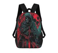 sinyumoney Grim Reaper with Sword And Moon Mochila Escolar Impresa En 3D Para Niños Y Niñas, Mochila Para Portátil Para Niños/estudiantes/adultos 17inch