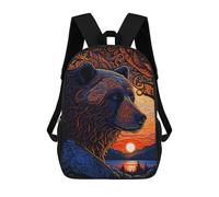 sinyumoney Grizzly Bear Style 3 Mochilas Infantiles Impresas En 3D Para Niños, Mochilas Escolares De Moda, Mochilas De Viaje, Mochilas Escolares Para Niños De Primaria 17inch