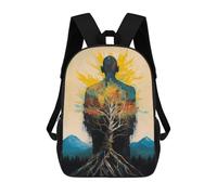 sinyumoney Grounded Like A Tree Zen Mochila Escolar Impresa En 3D Para Niños Y Niñas, Mochila Escolar, Mochila De Viaje Para Niños 17inch