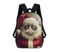 sinyumoney Grumpy Cat As Santa Claus Mochila, Mochila Escolar Impresa En 3D, Bolsa Para El Almuerzo Escolar, Mochila De Viaje, Mochila Para Amigos, Mochila Escolar Para Niñas Y Niños 17inch