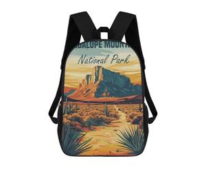 sinyumoney Guadalupe Mountains National Park Mochila Escolar Para Niños Mochila Escolar Impresa En 3D Mochila Escolar De Moda Para Niños De Primaria Y Secundaria 17inch